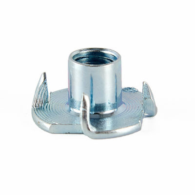 UNC Chèn một nửa chỉ Kẽm trắng M10 Bốn ngạnh Tee Nuts Thép carbon